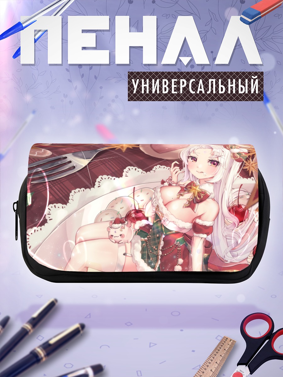 Пенал-косметичка Девушка с вишней