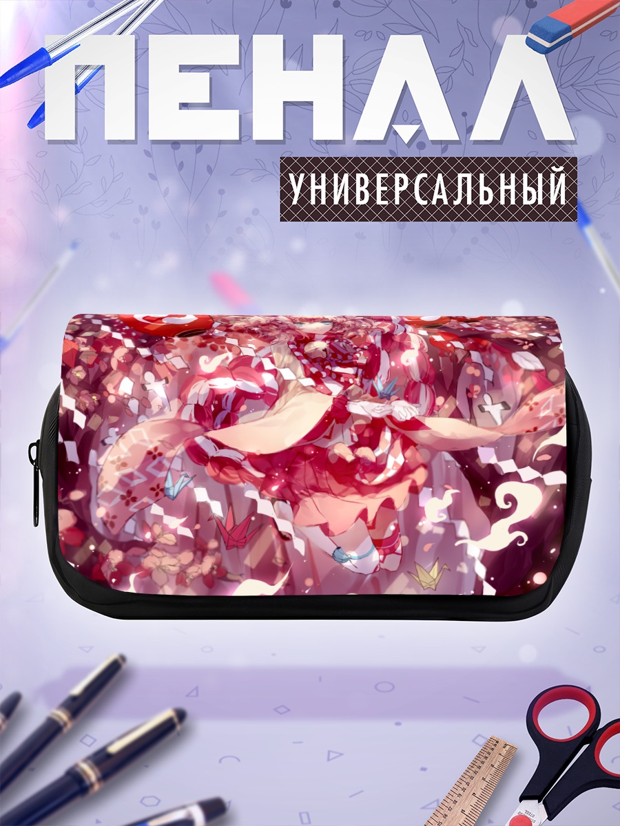 Пенал-косметичка Девушка в сакуре