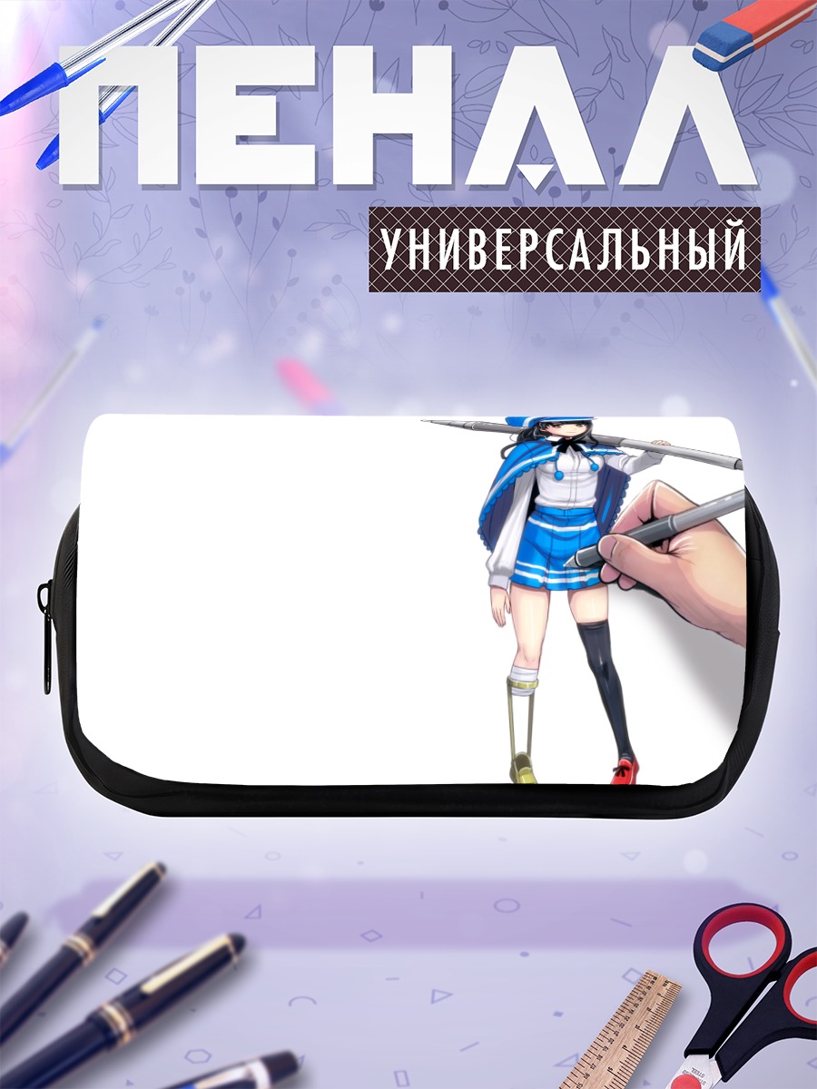 Пенал-косметичка Девушка с золотой туфлей