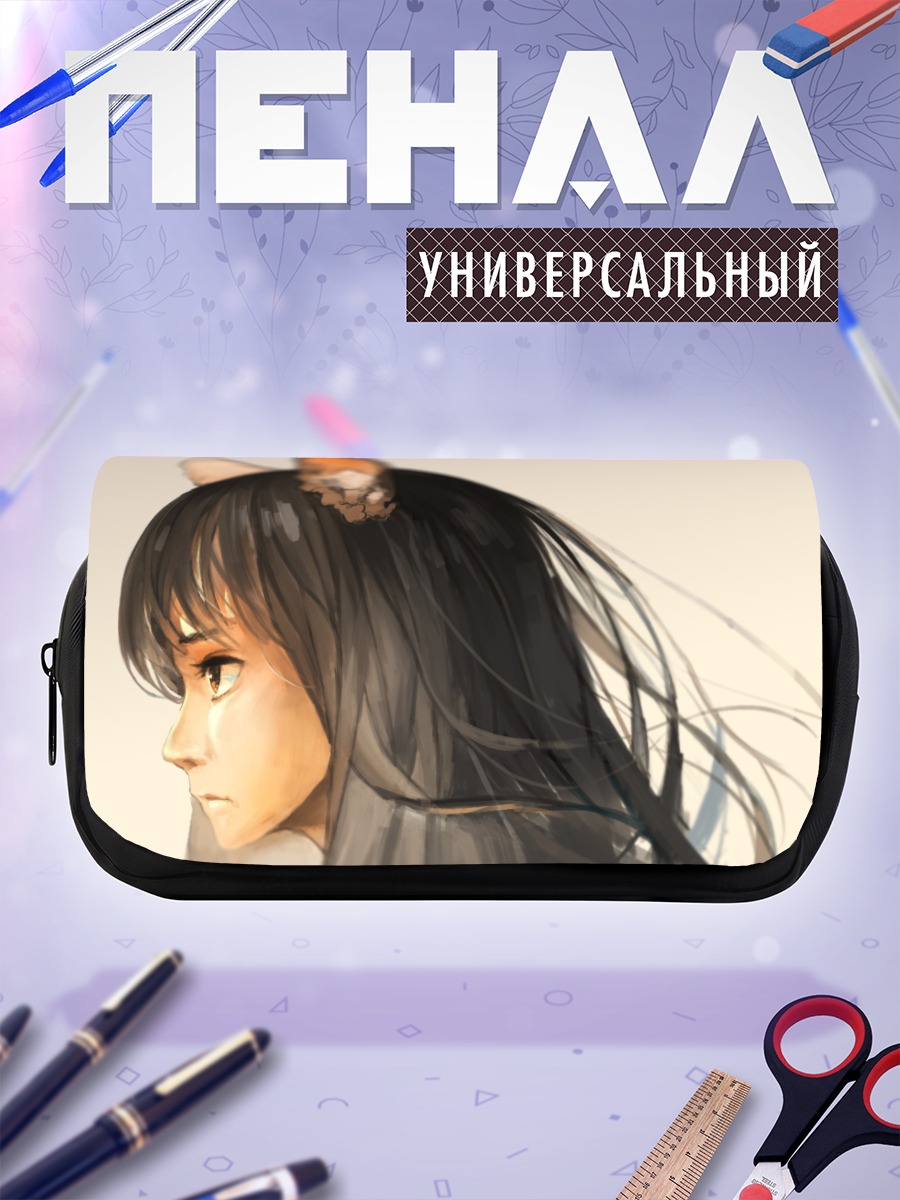 Пенал-косметичка Девушка с ушками