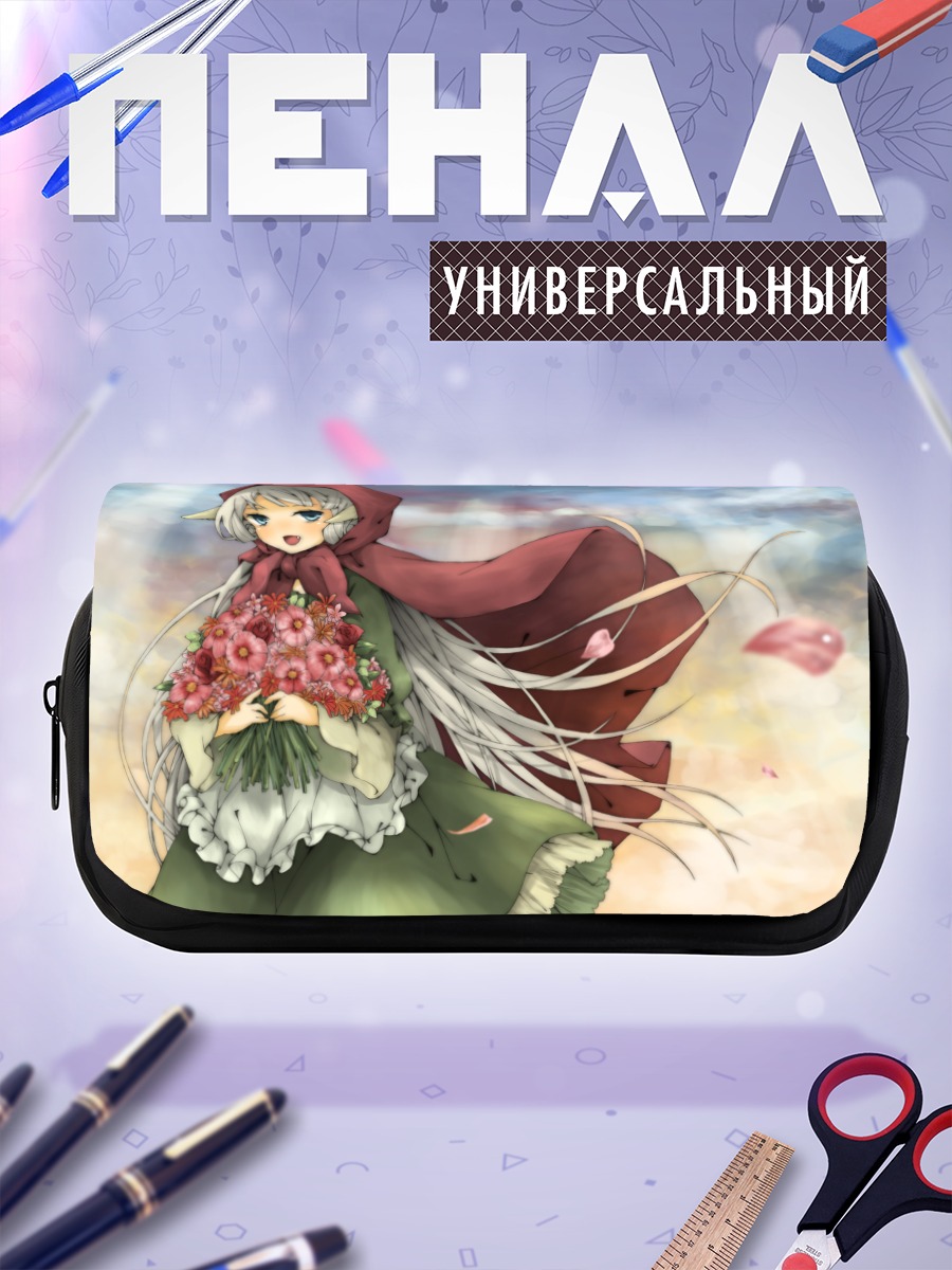 Пенал-косметичка Девушка с розами