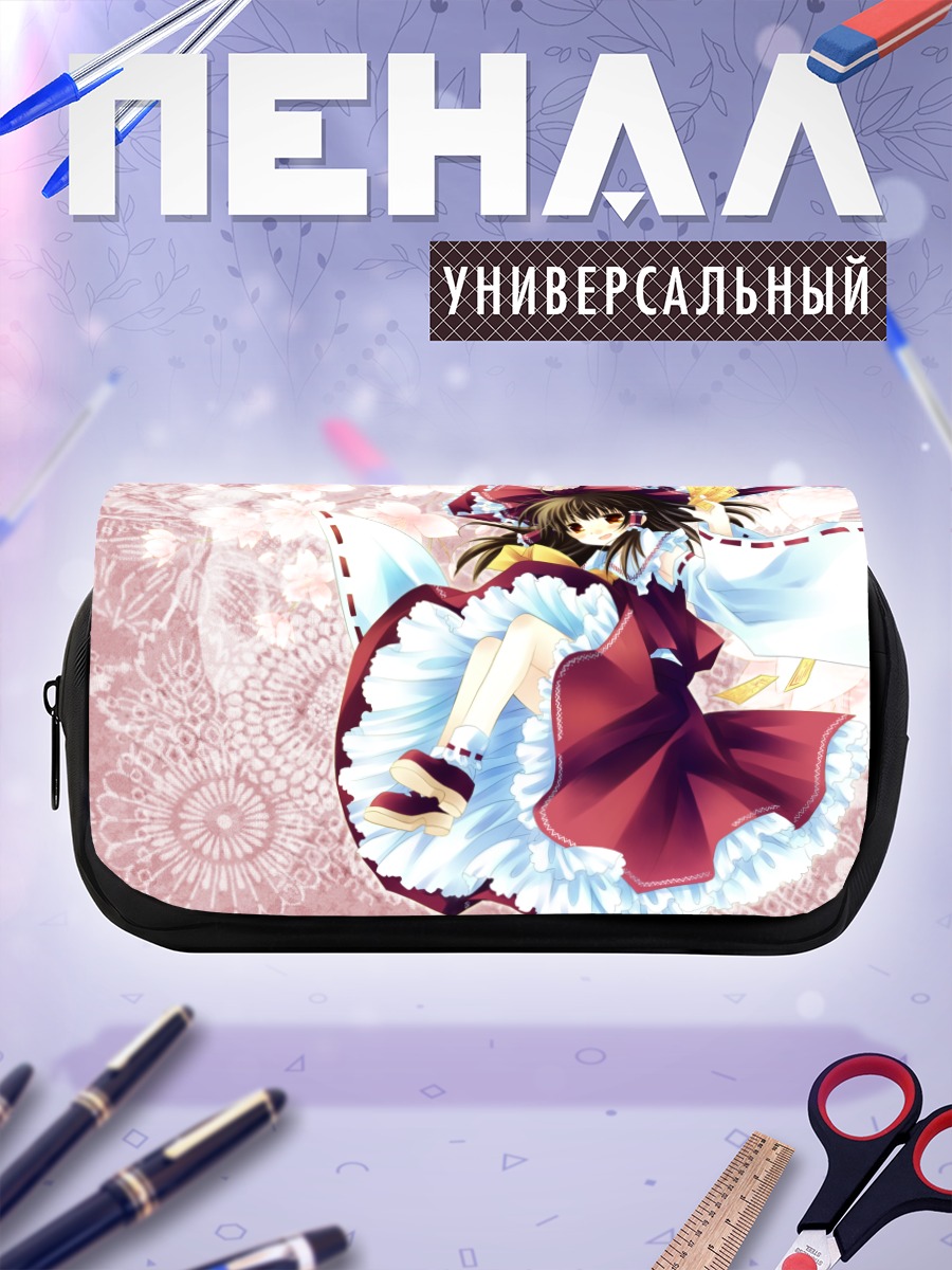 Пенал-косметичка Рейму Хакурей в цветах