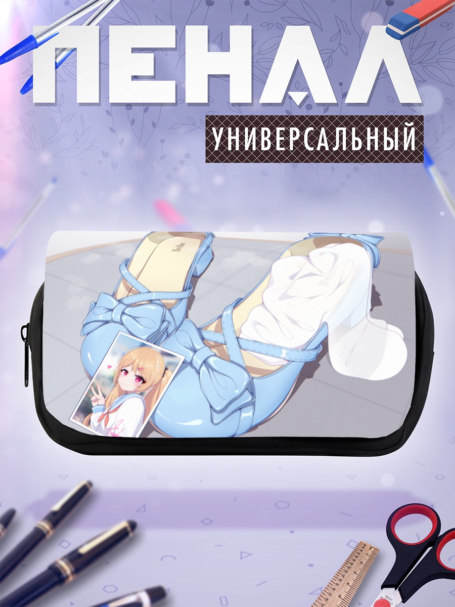 Пенал-косметичка Голубые туфли с фото
