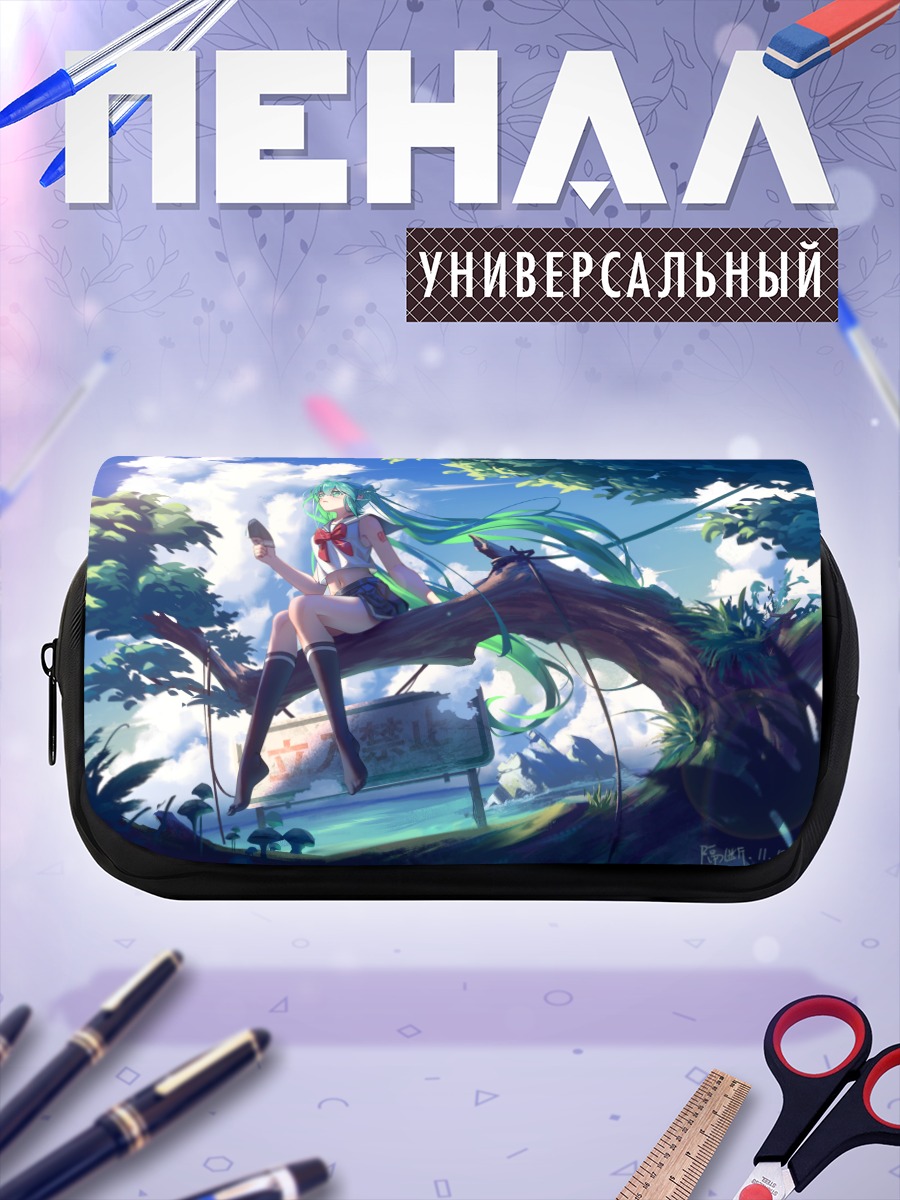 Пенал-косметичка Мику Хацунэ на дереве