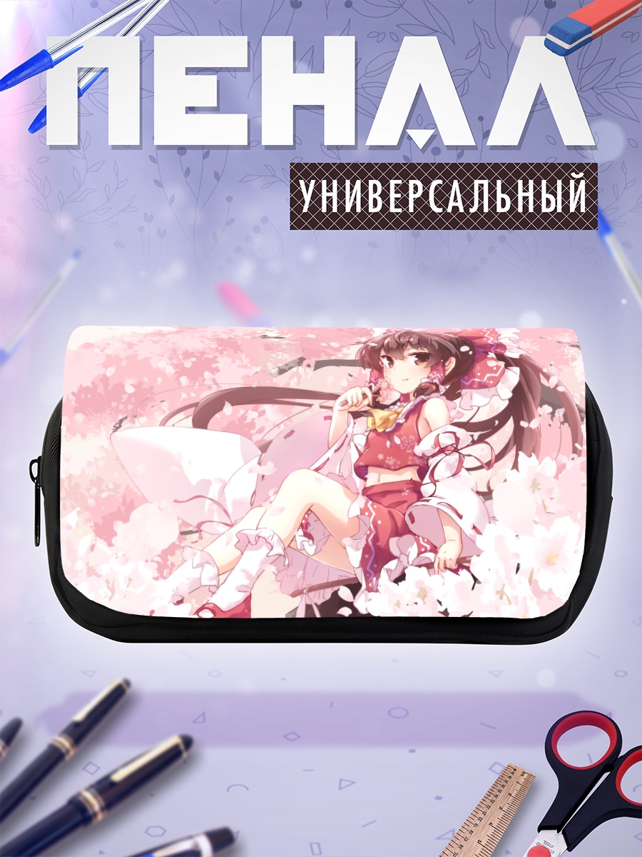 Пенал-косметичка Рейму Хакурей в цветах