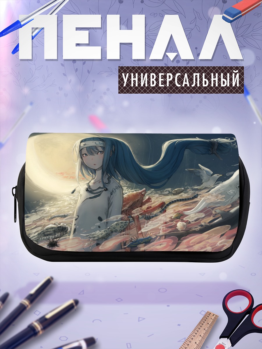 Пенал-косметичка Мику Хацунэ под луной