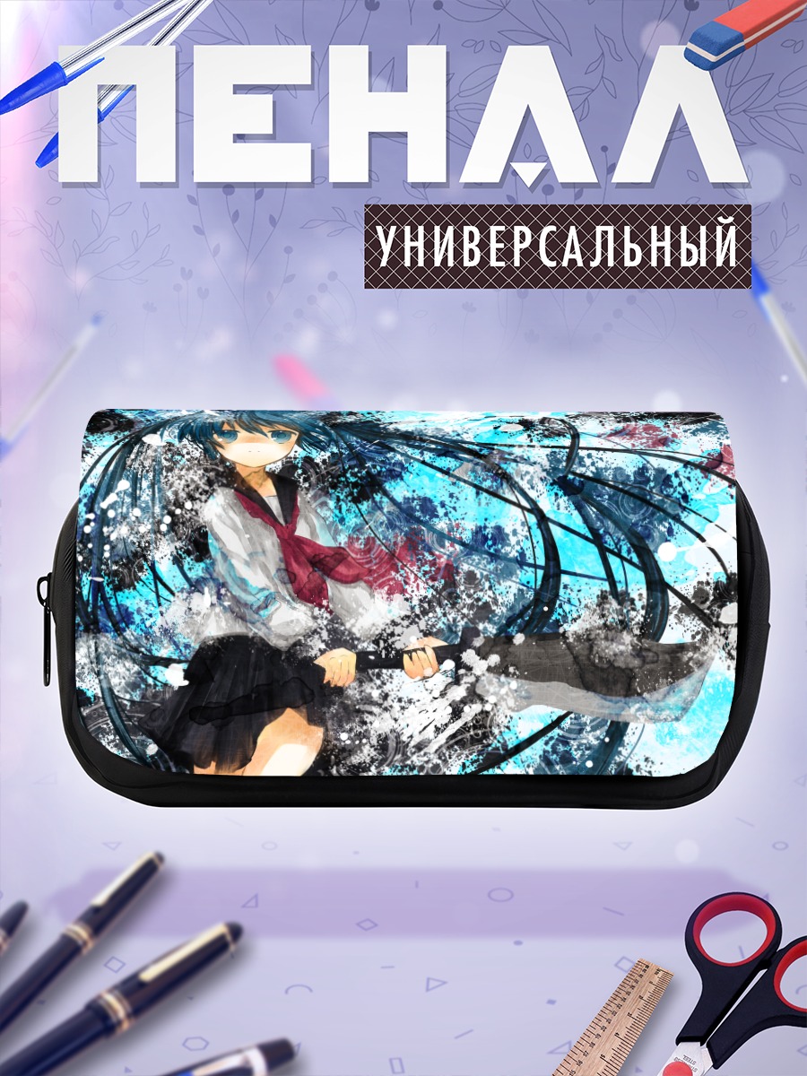 Пенал-косметичка Мику Хацунэ в брызгах