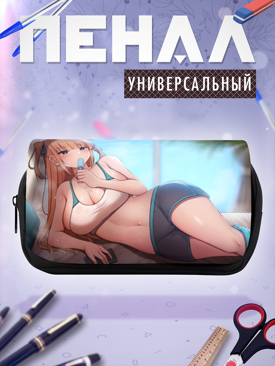 Пенал-косметичка Девушка с мороженым