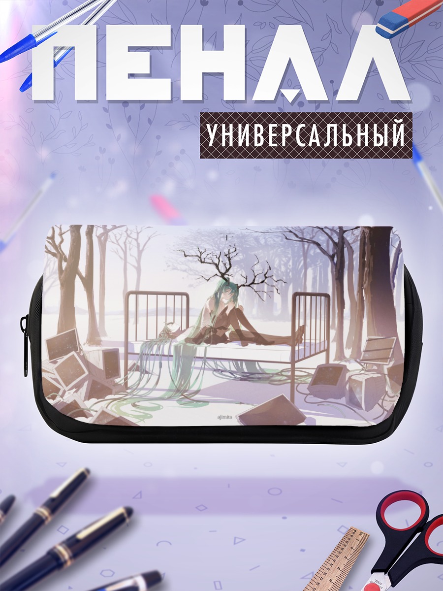 Пенал-косметичка Мику Хацунэ в лесу