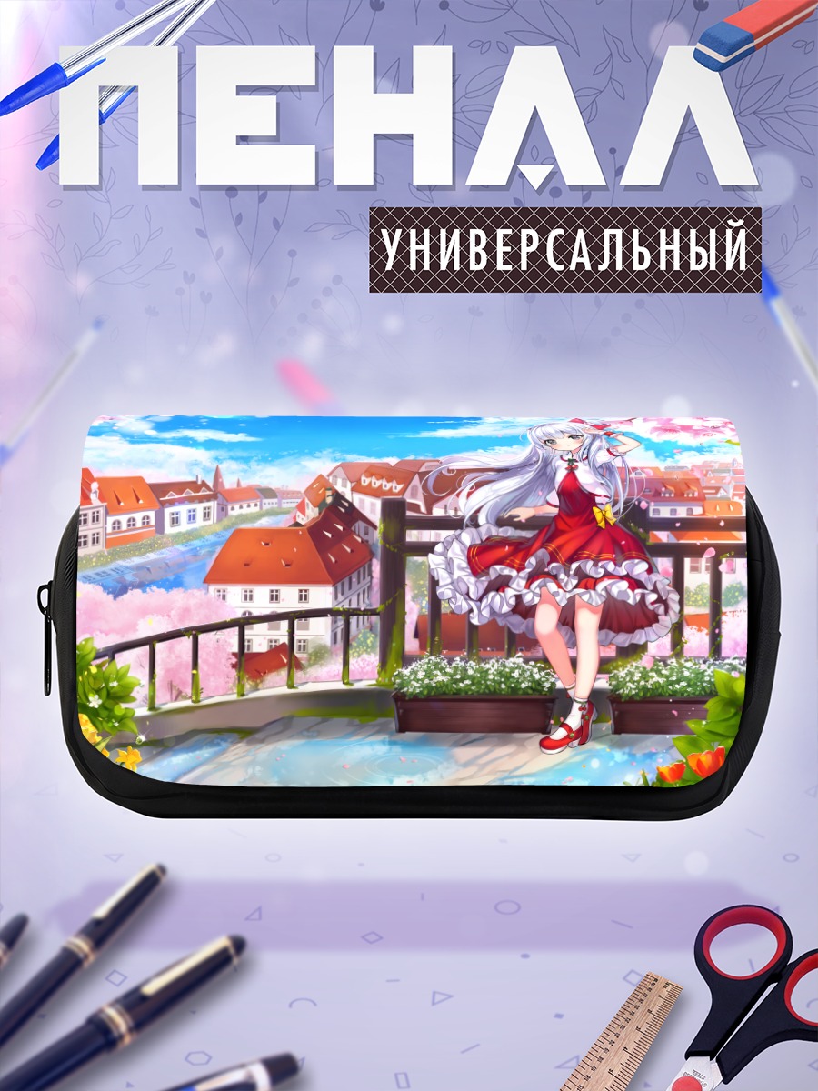 Пенал-косметичка Девушка в сакуре