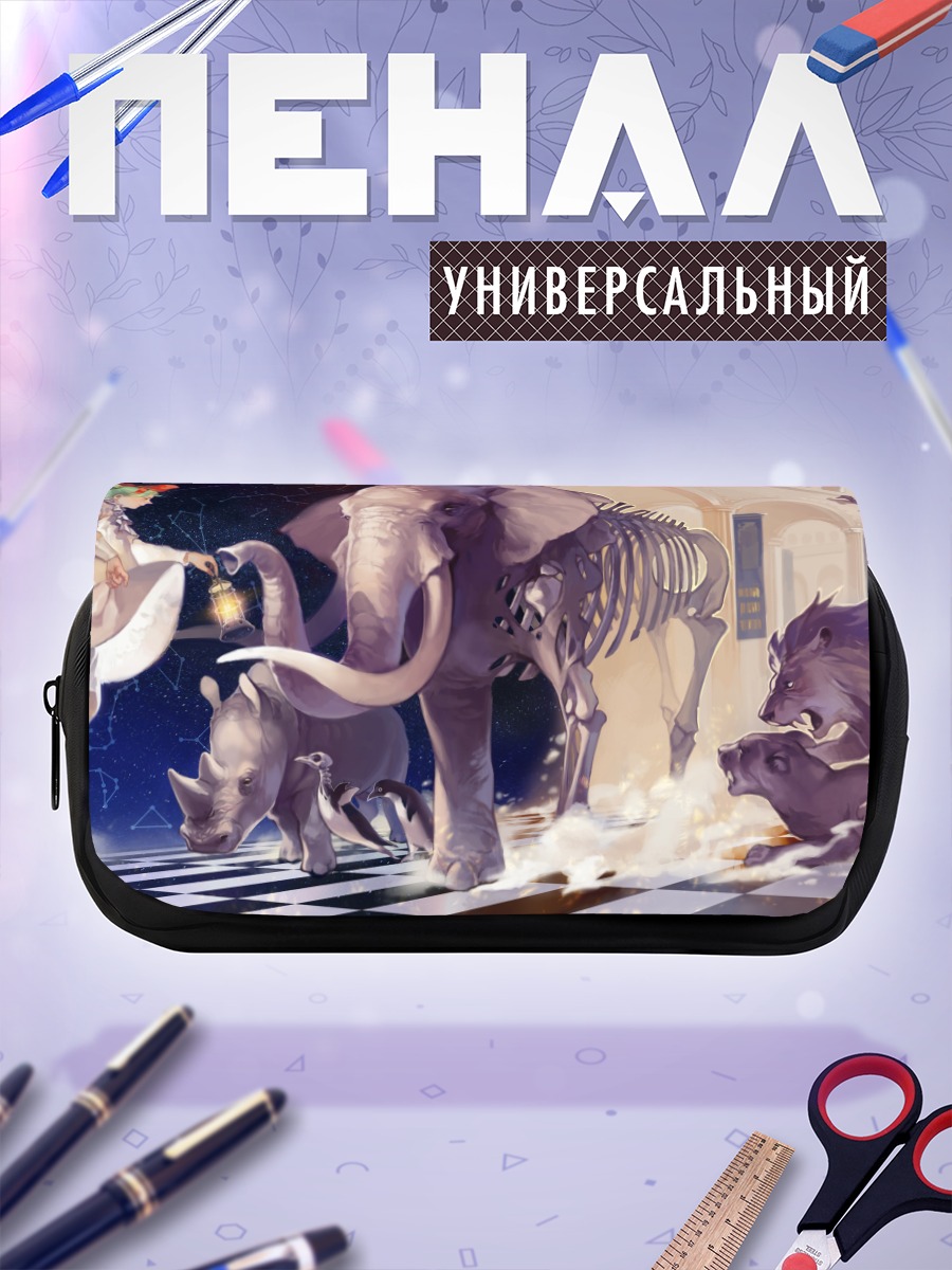 Пенал-косметичка Мику Хацунэ со слонами
