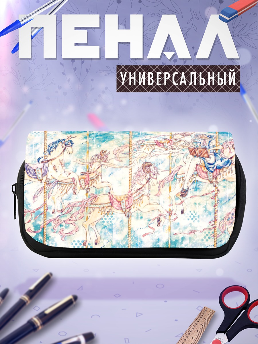 Пенал-косметичка Мику Хацунэ на конях