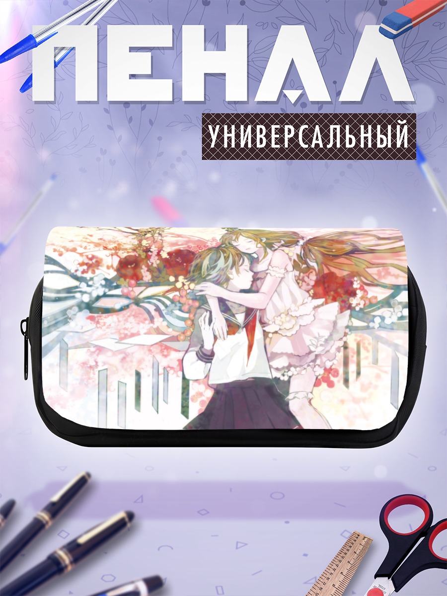 Пенал-косметичка Мику Хацунэ в цветах