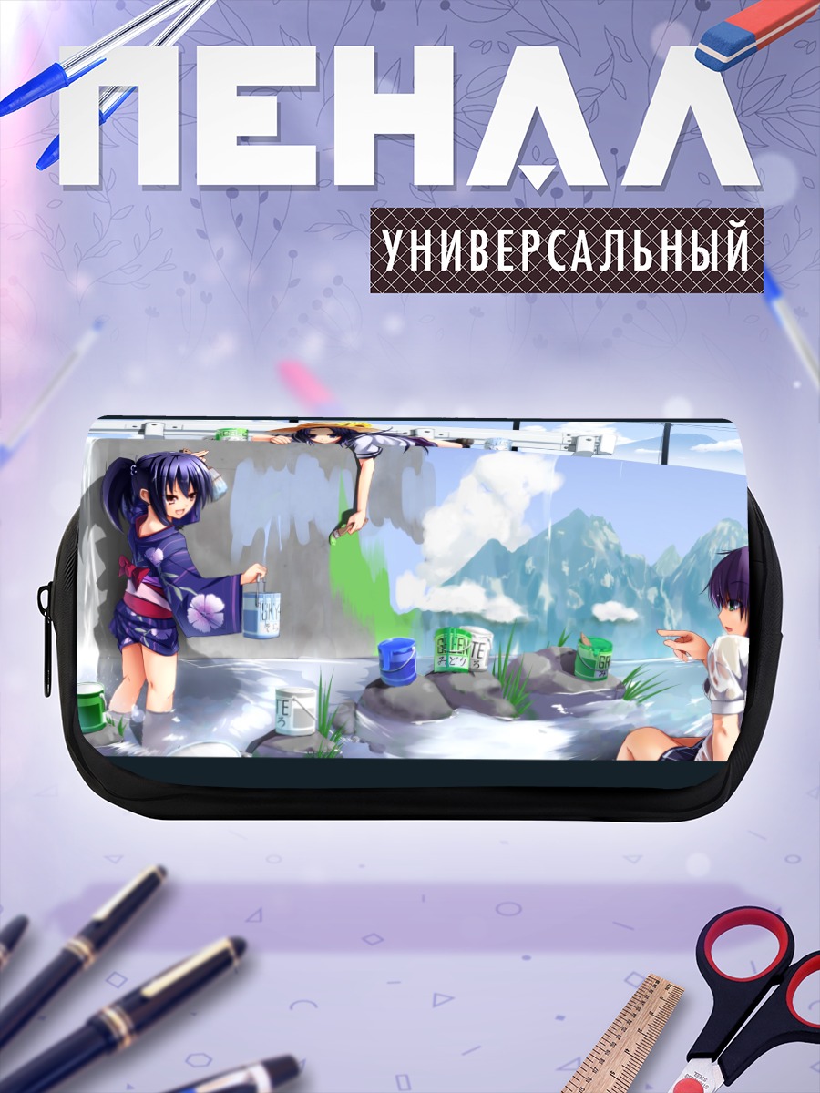 Пенал-косметичка Мику Хацунэ с красками