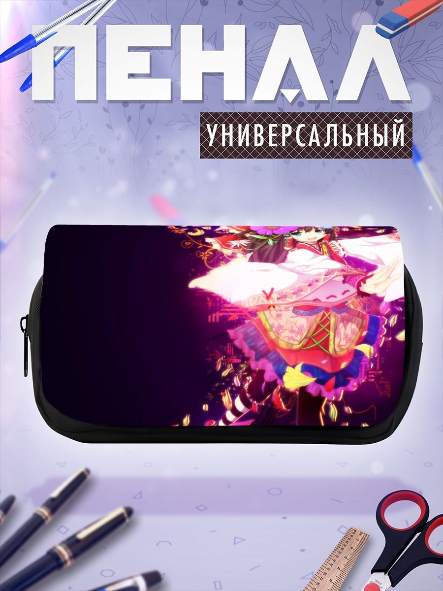 Пенал-косметичка Рейму Хакурэй в цветах