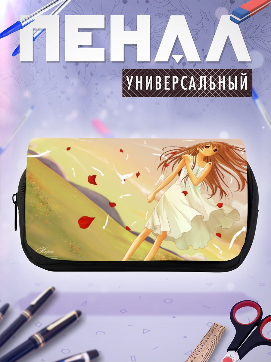 Пенал-косметичка Иллюзорная девушка в лепестках