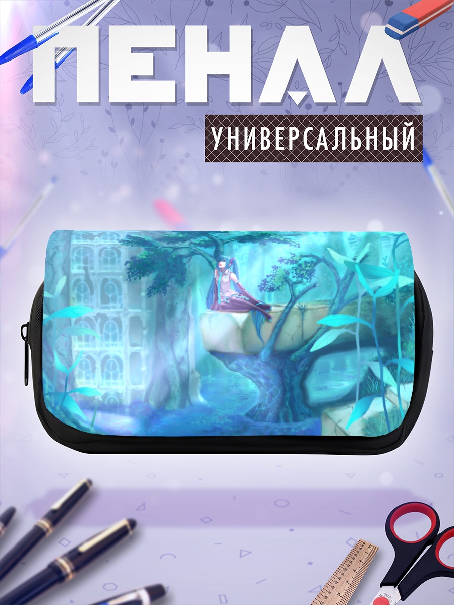 Пенал-косметичка Мику Хацунэ в лесу