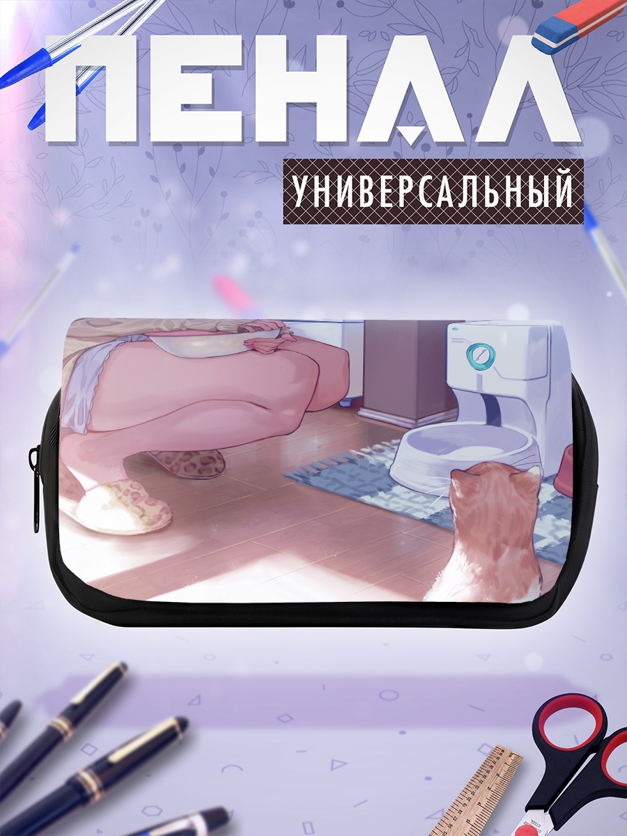 Пенал-косметичка Мурасаки Эчидзэн с котом