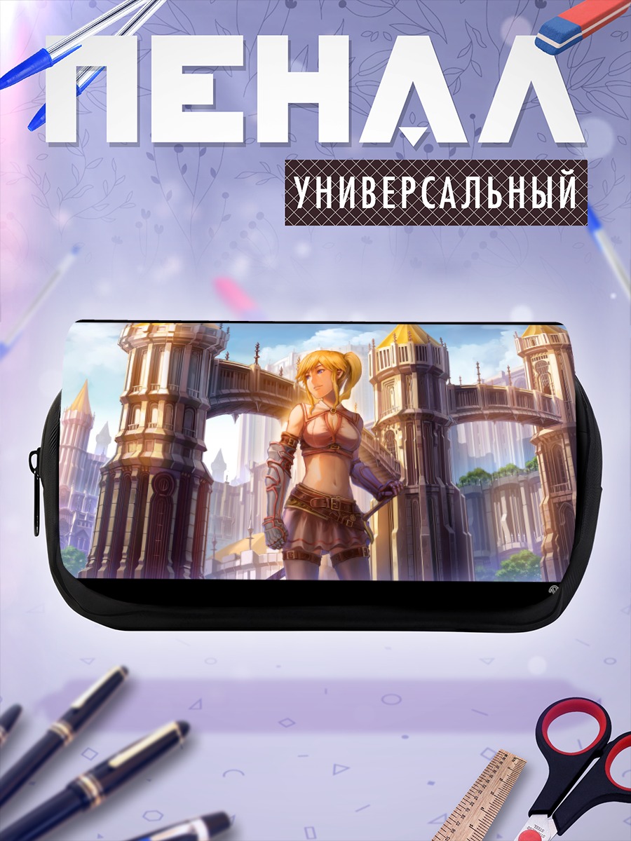 Пенал-косметичка Блондинка в доспехах