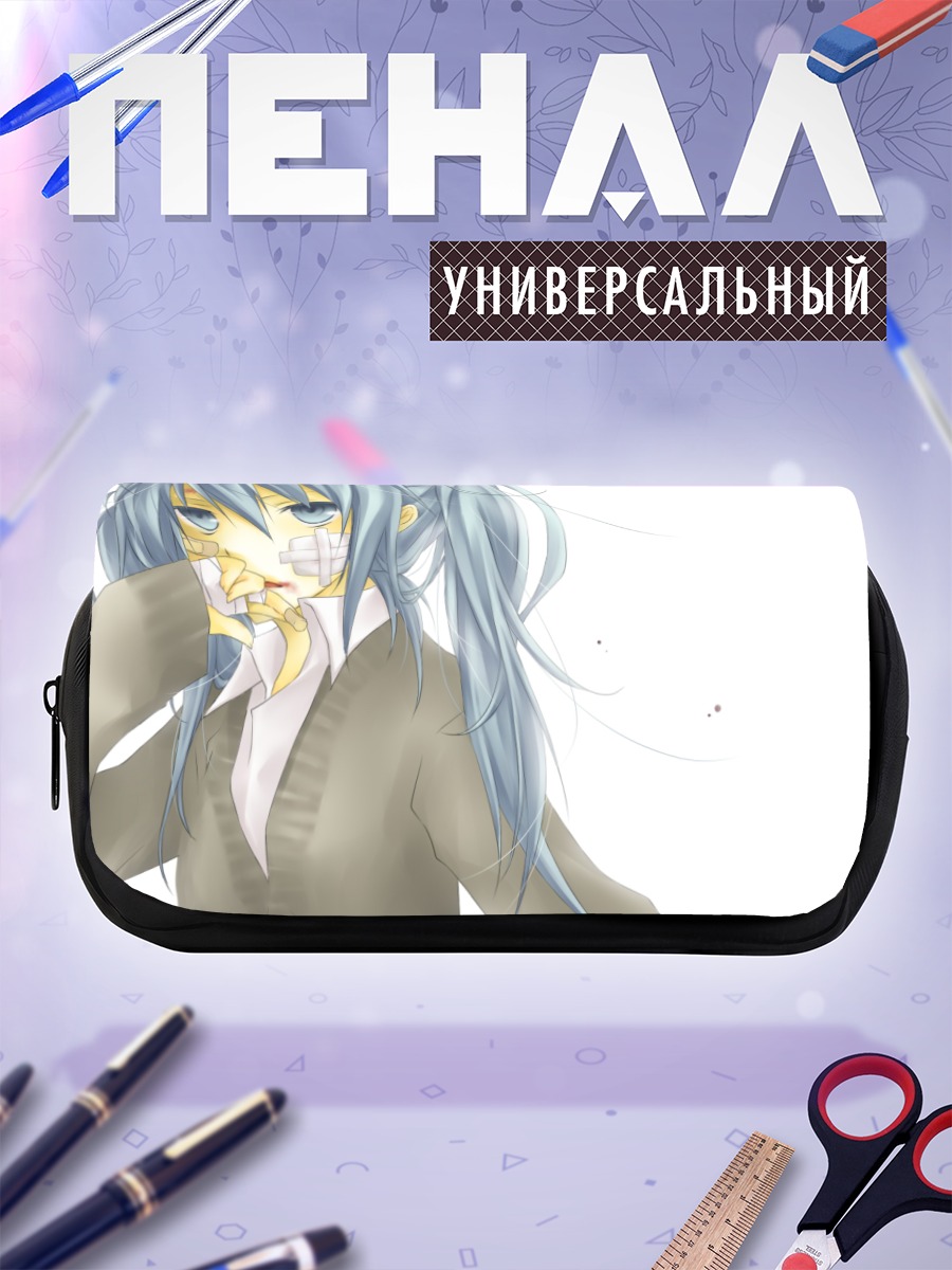 Пенал-косметичка Мику Хацунэ в серых тонах