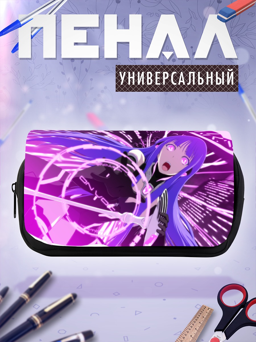 Пенал-косметичка Мику Хацунэ в неоновом вихре