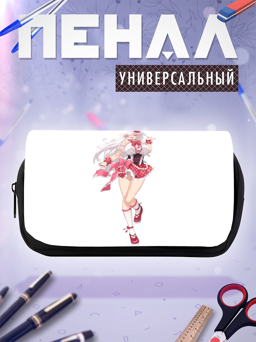 Пенал-косметичка Беловолосая девушка в розовом