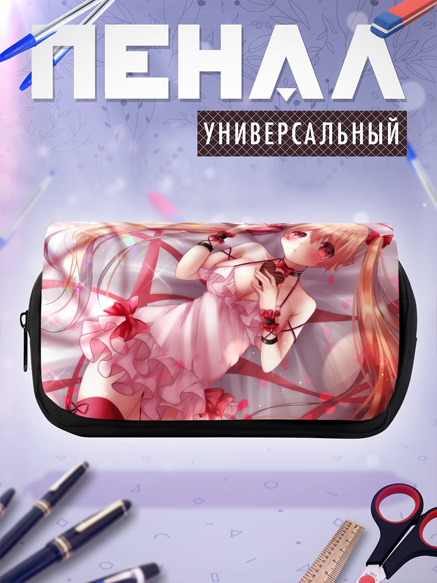 Пенал-косметичка Девушка в розовом
