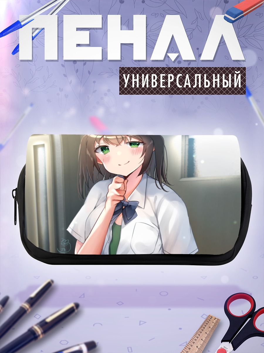 Пенал-косметичка Школьница с бантом