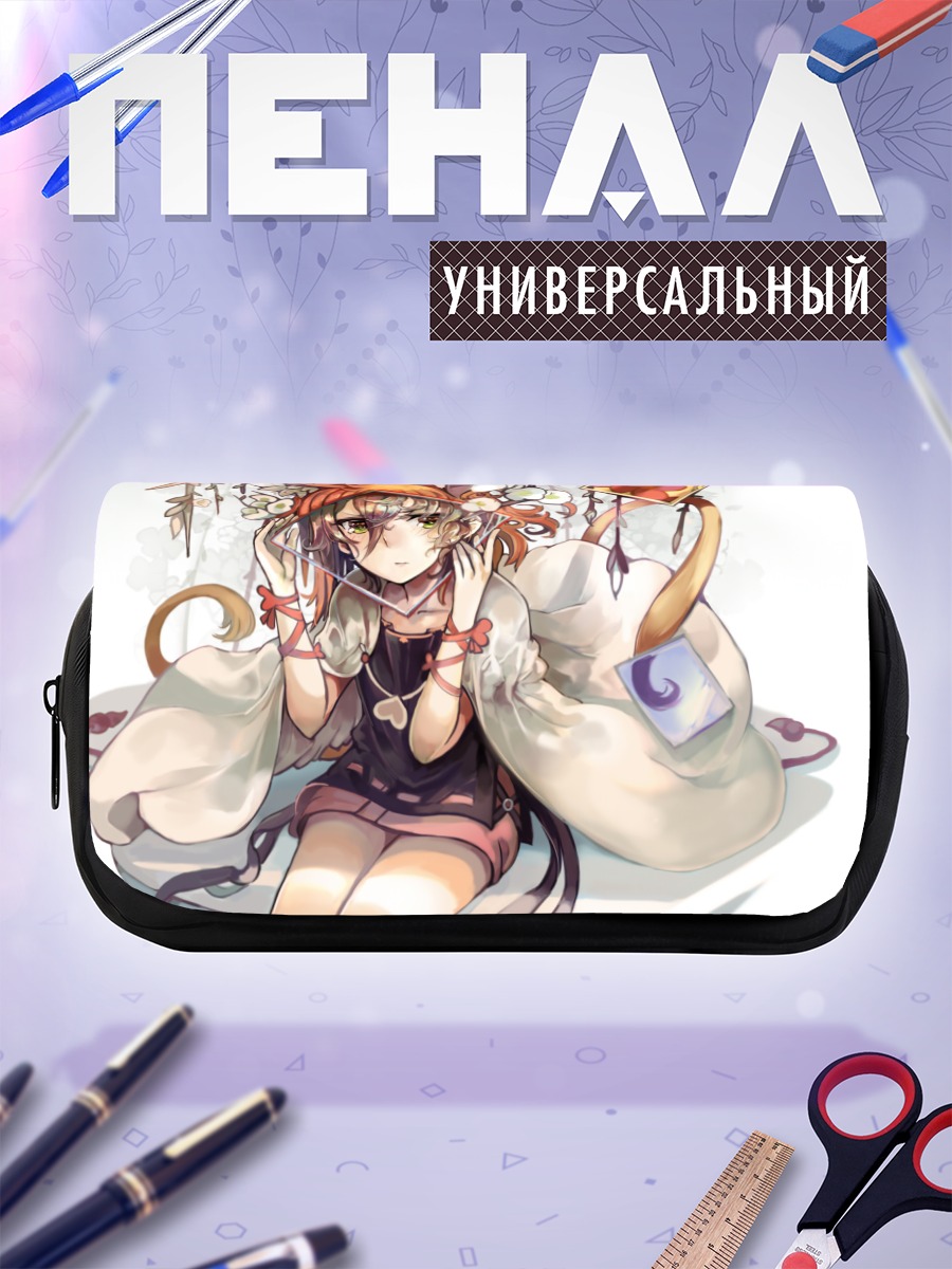 Пенал-косметичка Кицунэ в цветах