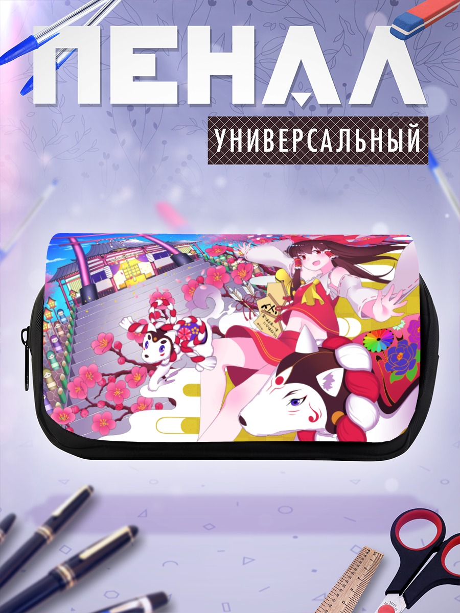 Пенал-косметичка Рейму Хакурэй в сакуре