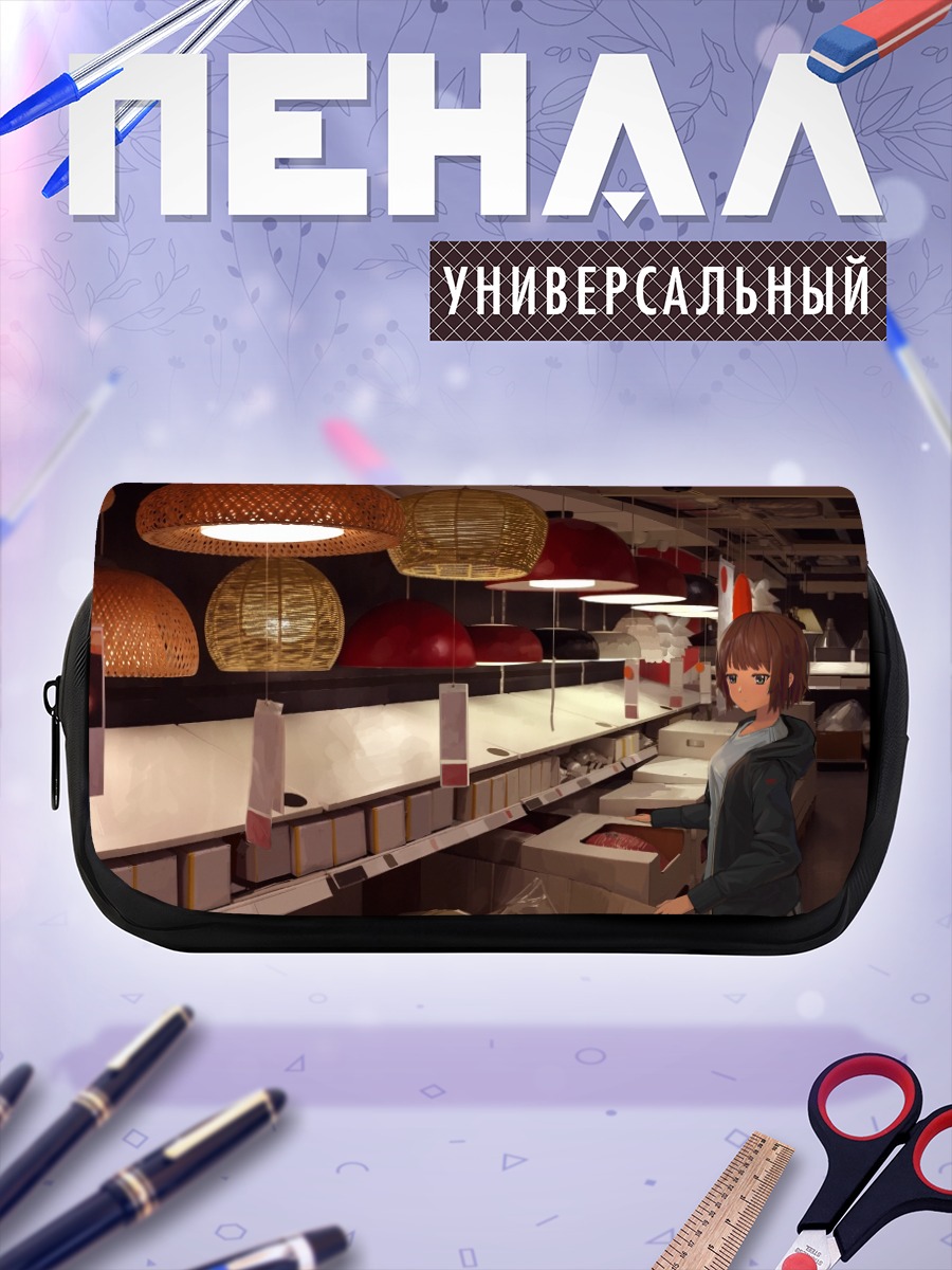 Пенал-косметичка Девушка в кафе
