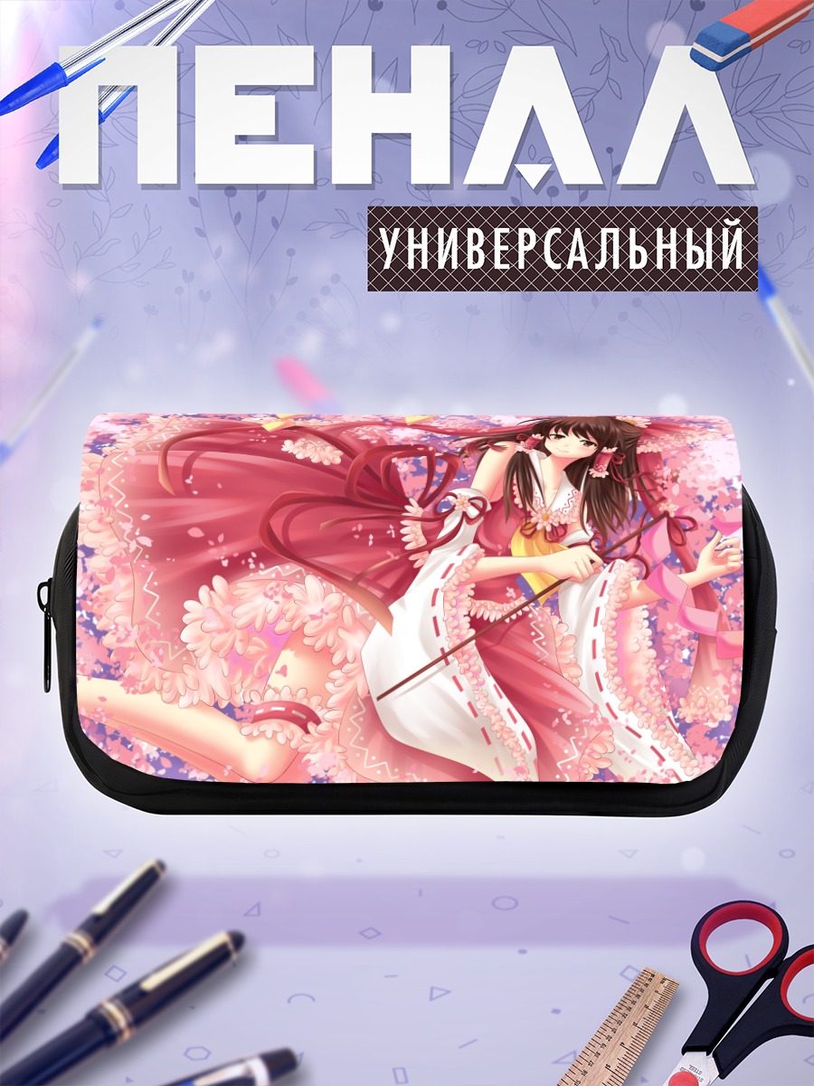 Пенал-косметичка Рейму Хакурей в цветах