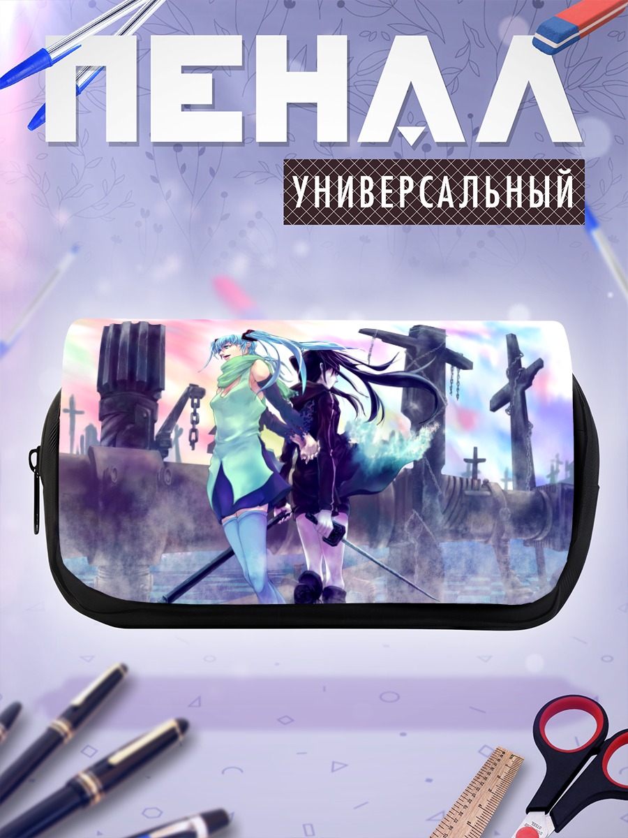 Пенал-косметичка Мику Хацунэ и Блэк Рок Шутер