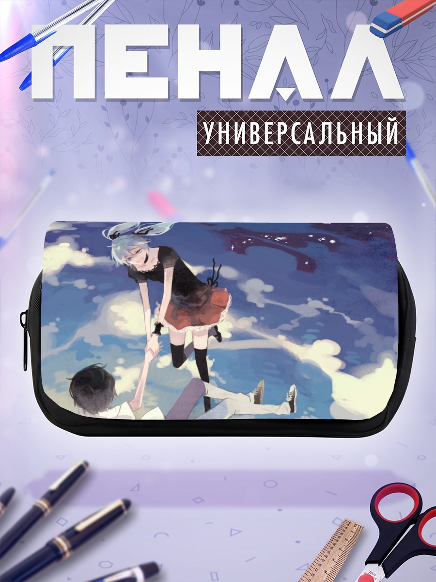 Пенал-косметичка Мику Хацунэ в облаках