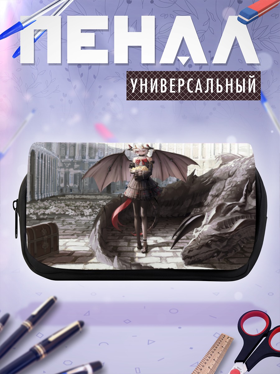Пенал-косметичка Готическая лолита с драконом