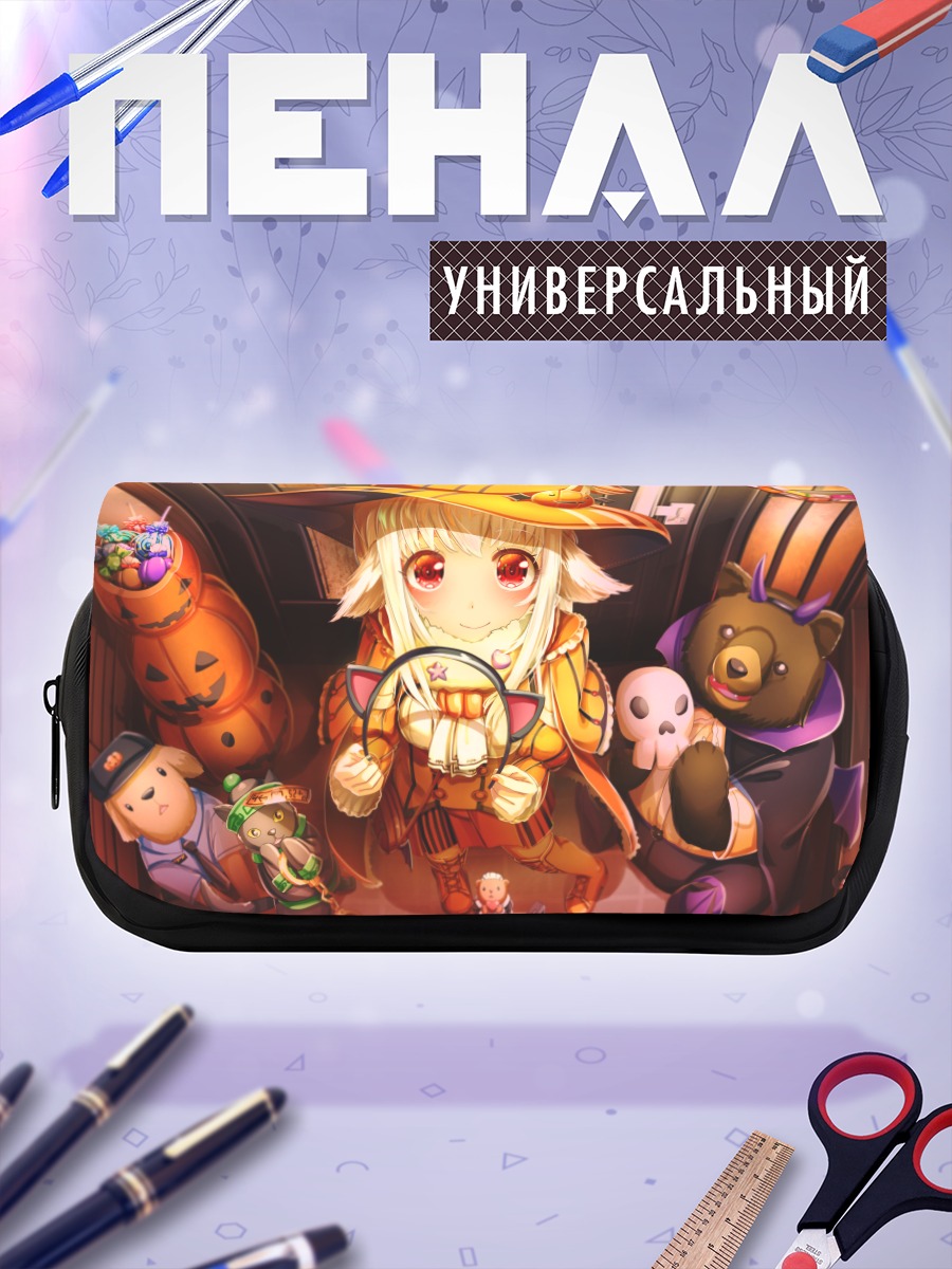 Пенал-косметичка Медведь и кошка в шляпах