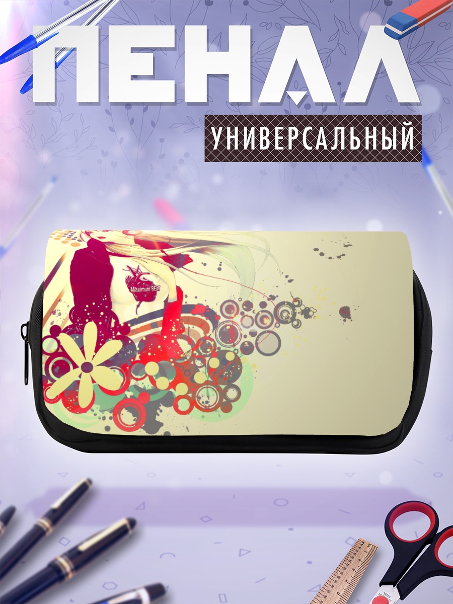 Пенал-косметичка Блондинка в наушниках