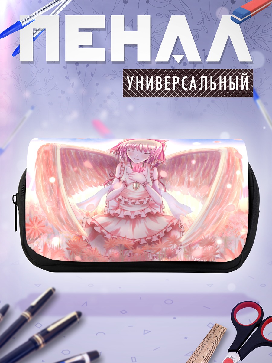Пенал-косметичка Крылатая девушка в цветах