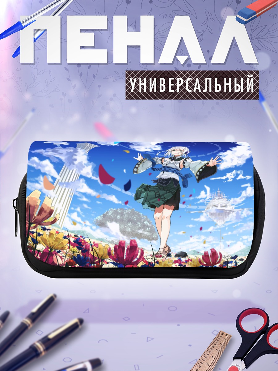 Пенал-косметичка Девушка в цветах