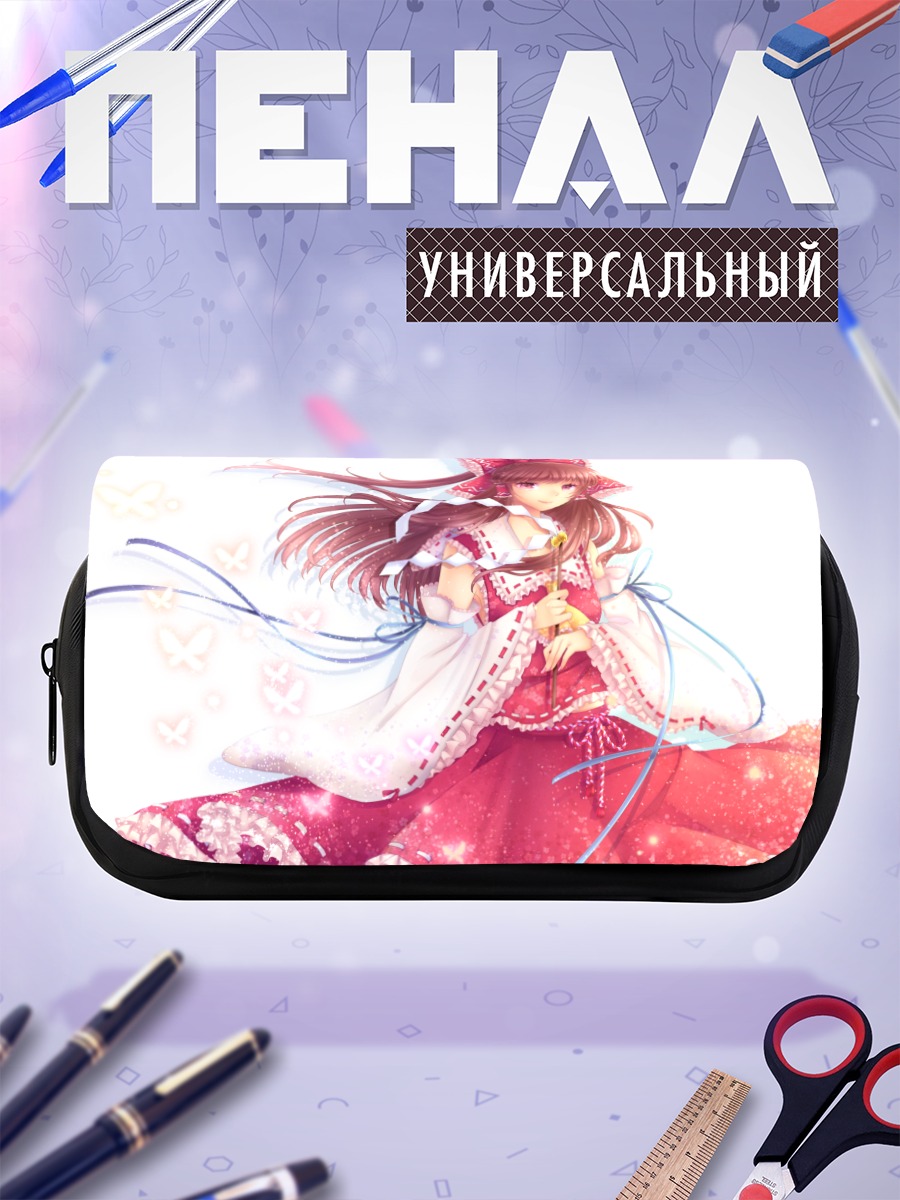 Пенал-косметичка Рейму Хакурей в цветах