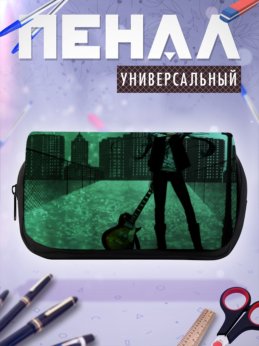 Пенал-косметичка Мику Хацунэ с гитарой