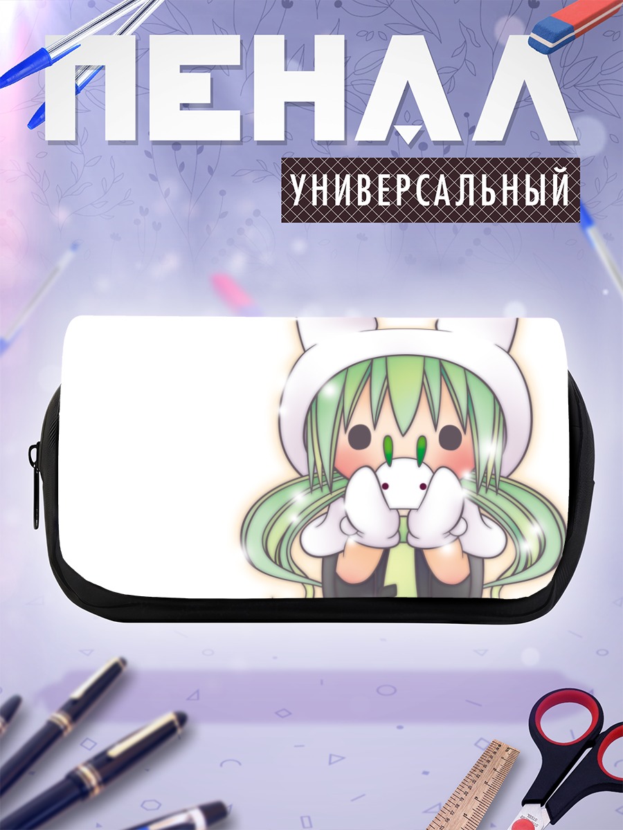 Пенал-косметичка Мику Хацунэ в ушках