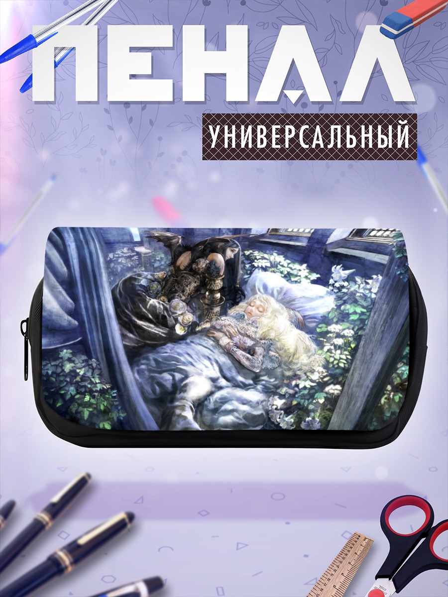 Пенал-косметичка Спящая девушка в доспехах