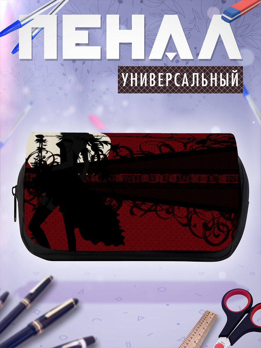 Пенал-косметичка Мику Хацунэ в силуэте