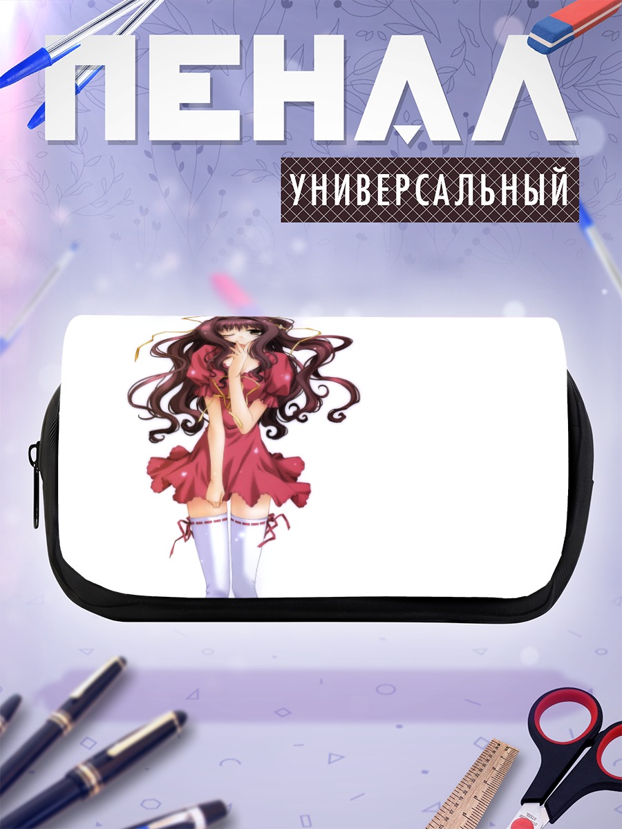 Пенал-косметичка Девушка в красном платье