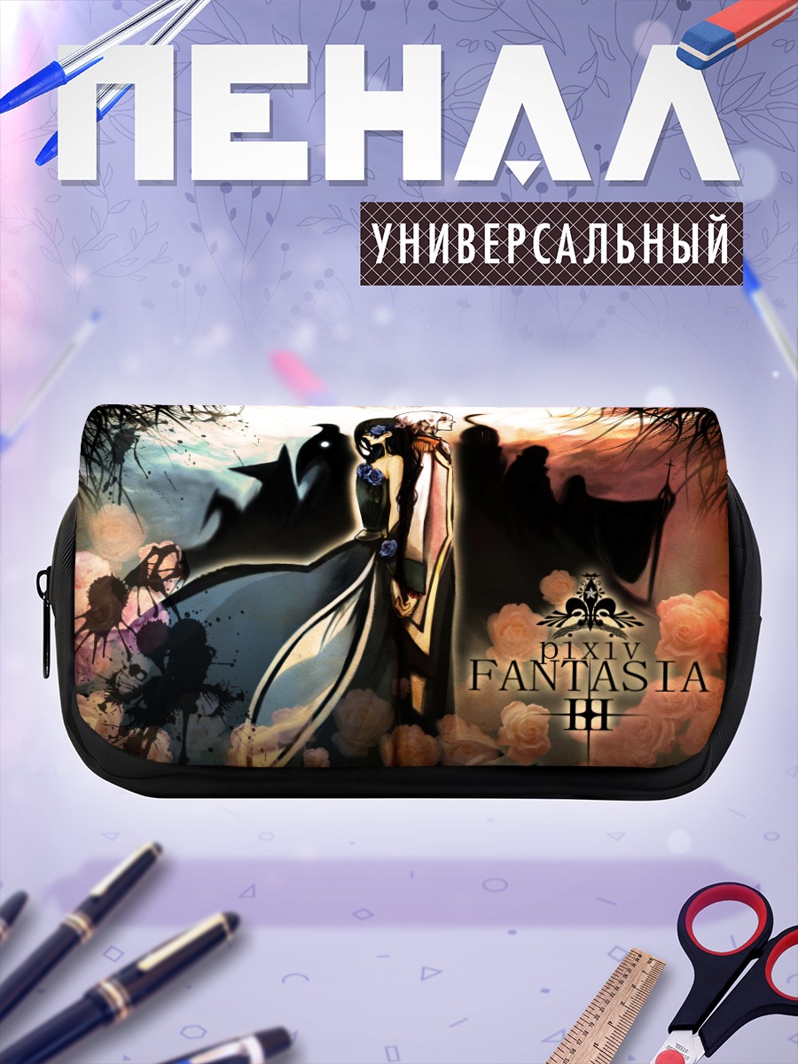Пенал-косметичка Pixiv Fantasia в розах