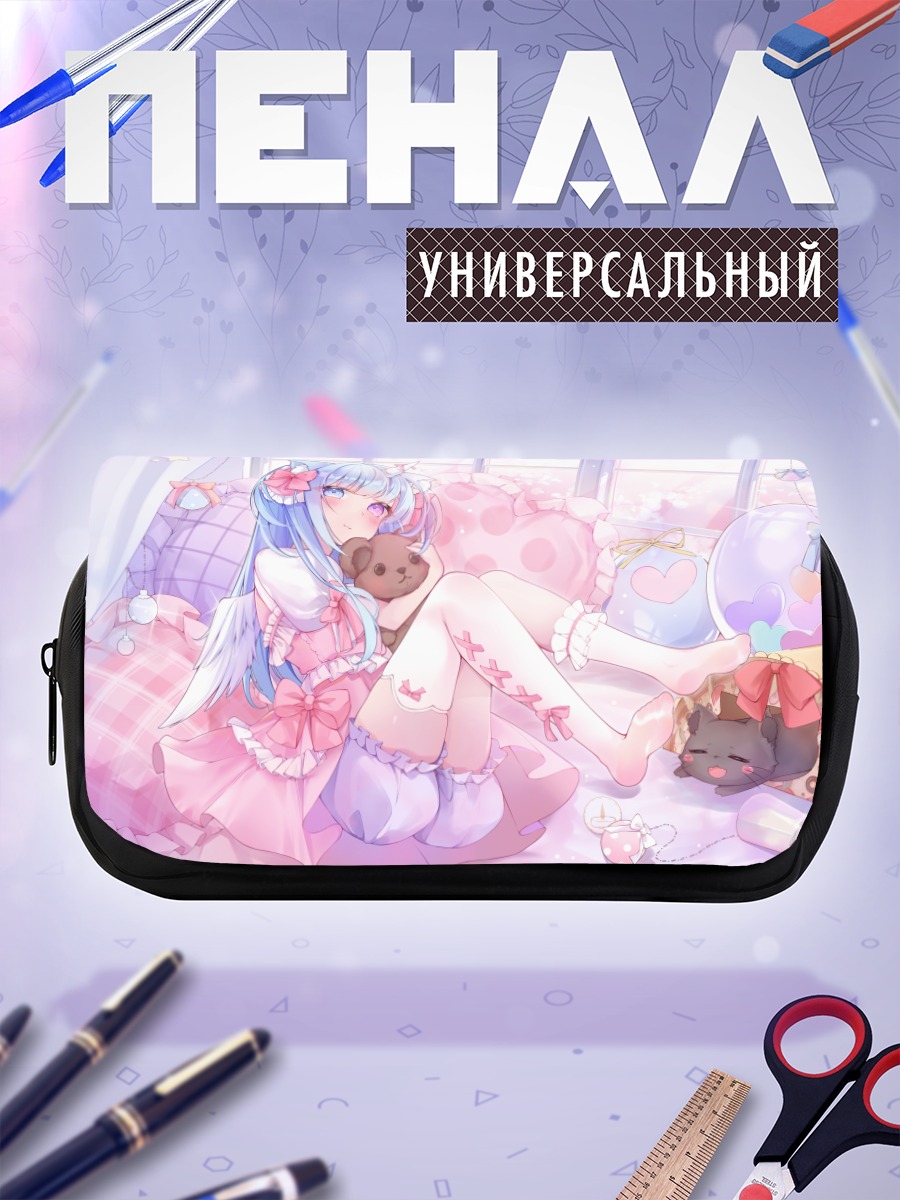 Пенал-косметичка Кошка в розовом