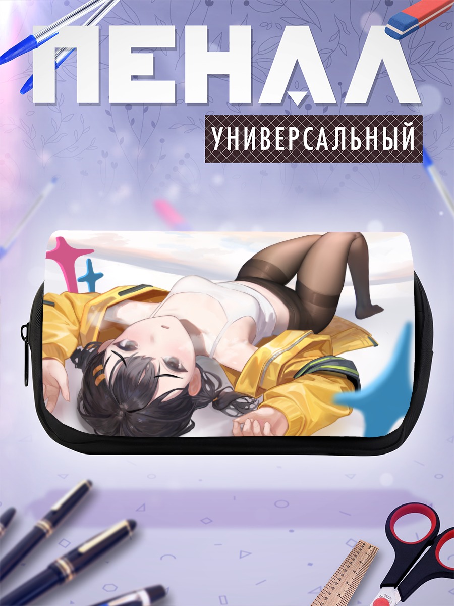 Пенал-косметичка Мику Хацунэ в желтом