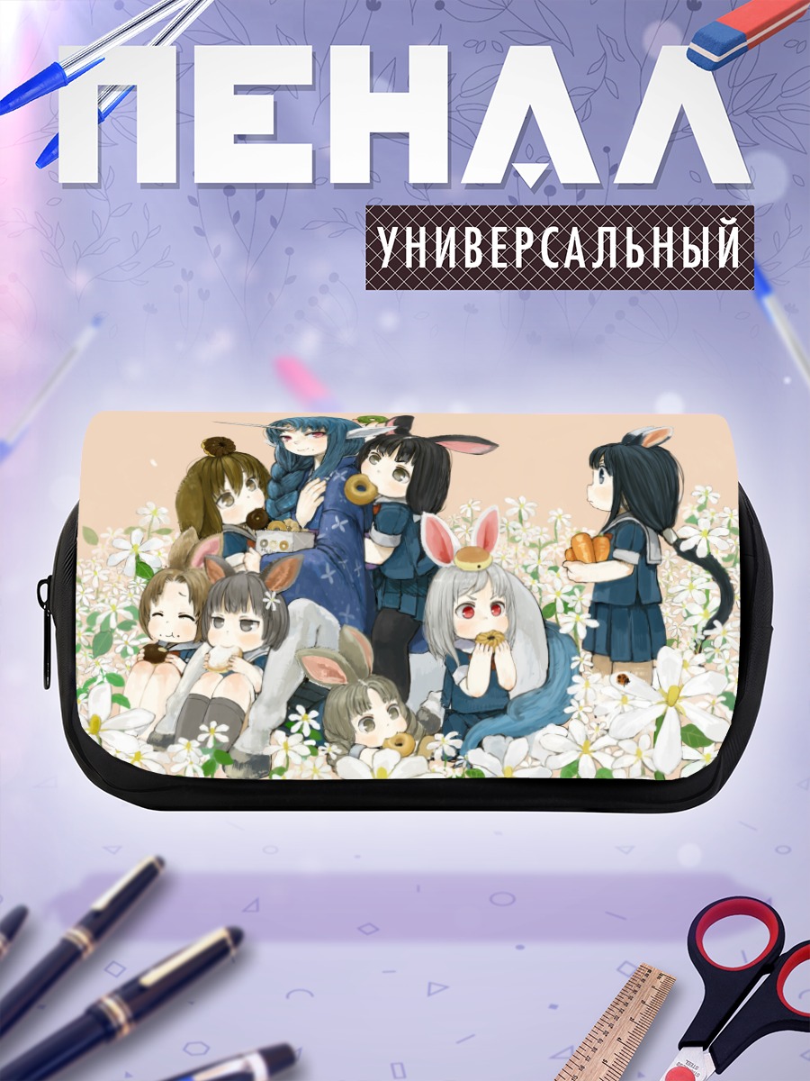 Пенал-косметичка Зайки в цветах
