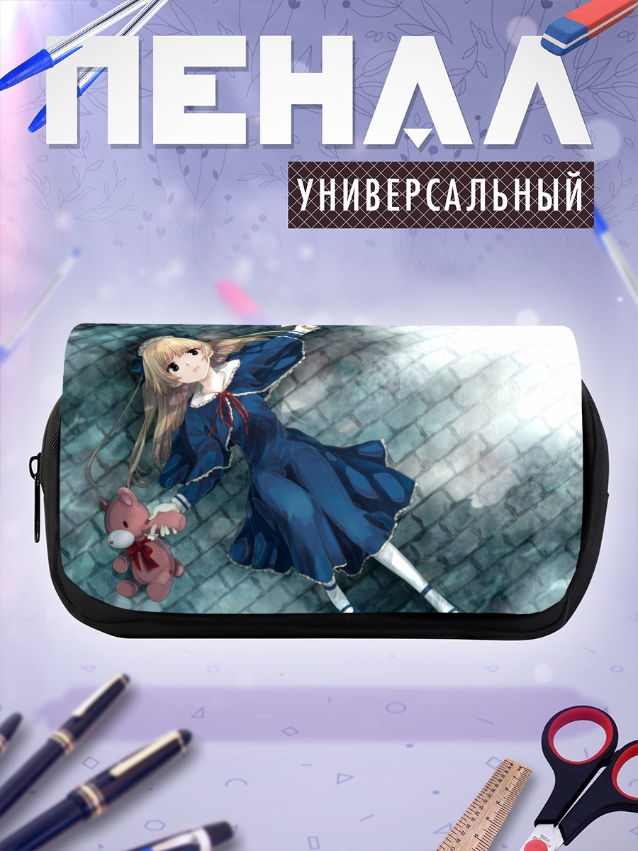 Пенал-косметичка Кукла в цветах